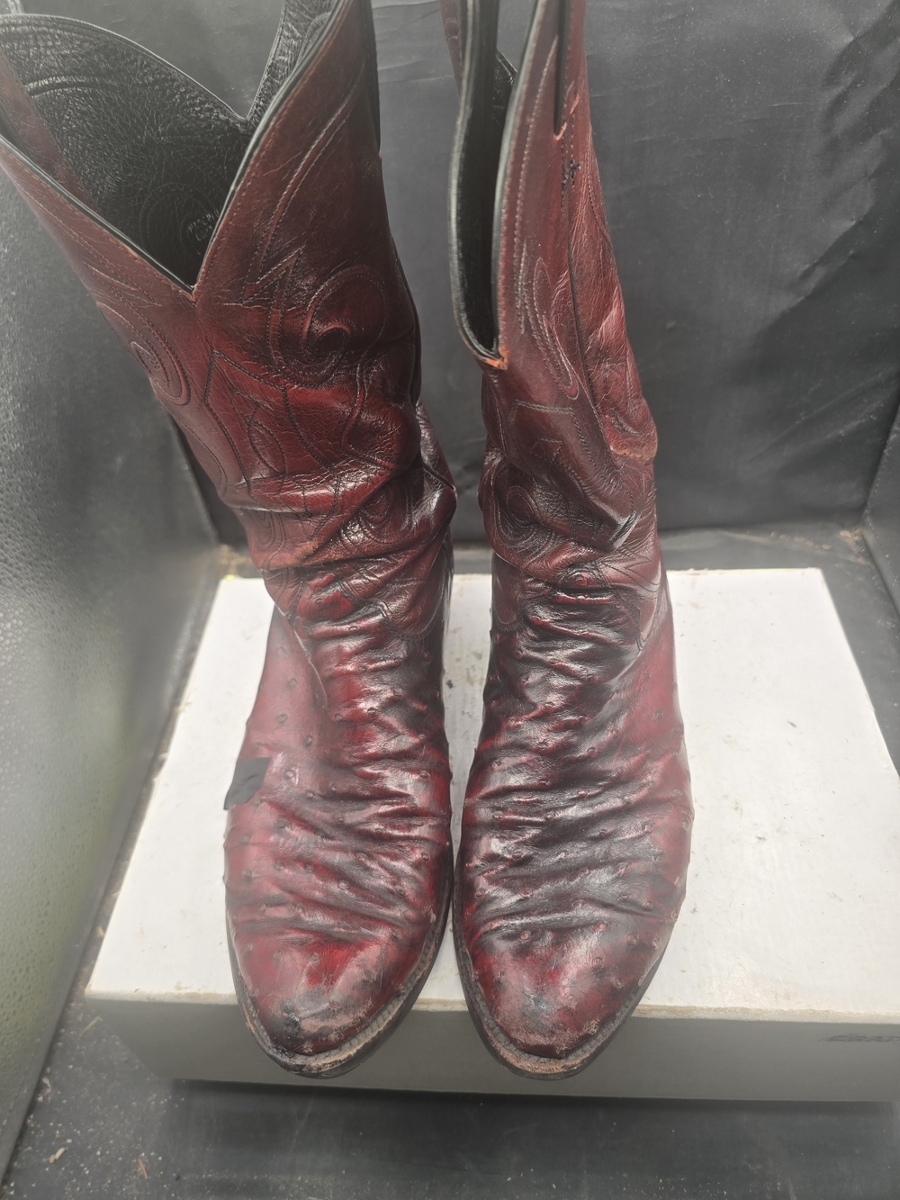 Justin Boots Red Leather Western Cowboy Boots